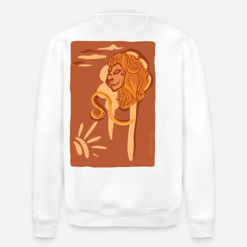 Löwe Sternzeichen - Stanley/Stella Unisex Bio-Sweatshirt ROLLER - Weiß