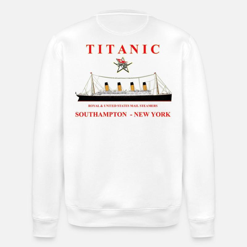TITANIC CREATION Louis RUNEMBERG © Adagp - Stanley/Stella ROLLER Unisex Organic Sweatshirt - white