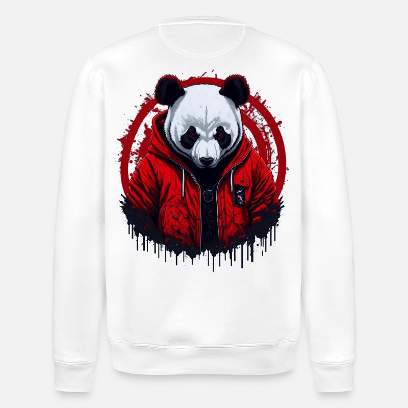 Panda Street Style - Stanley/Stella Unisex Bio-Sweatshirt ROLLER - Weiß