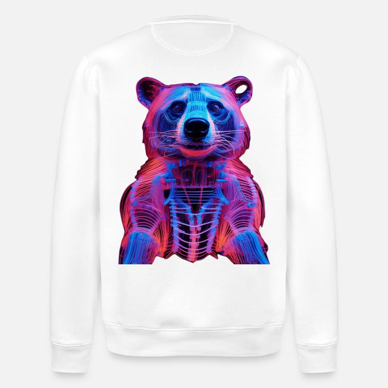 Neon-Hirschkäfer Design - Stanley/Stella ROLLER Unisex Organic Sweatshirt - white