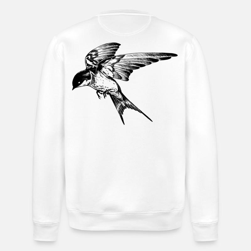 Fliege mit Stil: Die Schwalbe - Stanley/Stella Unisex Bio-Sweatshirt ROLLER - Weiß