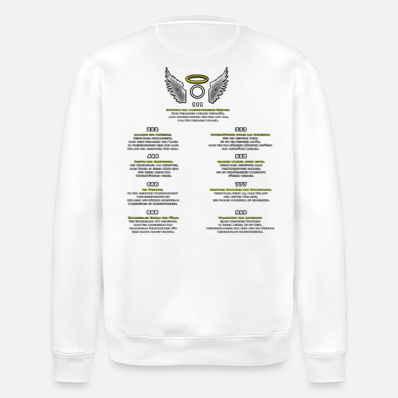 Engelzahlen Muster der Manifestation - Stanley/Stella Unisex Bio-Sweatshirt ROLLER - Weiß