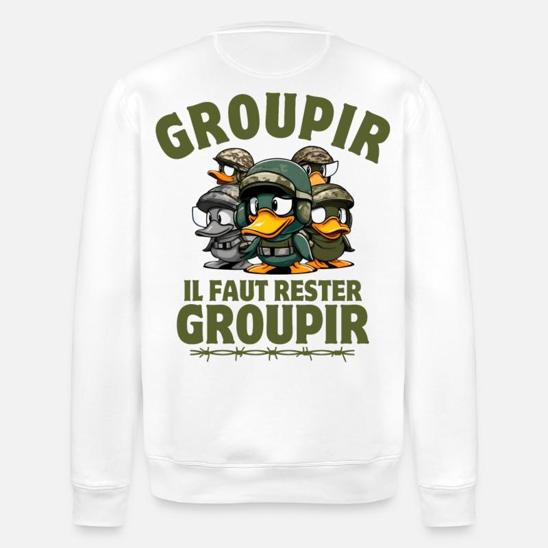la septième compagnie, Tassin, Pitivier - Sweat bio ROLLER Stanley/Stella Unisexe - blanc