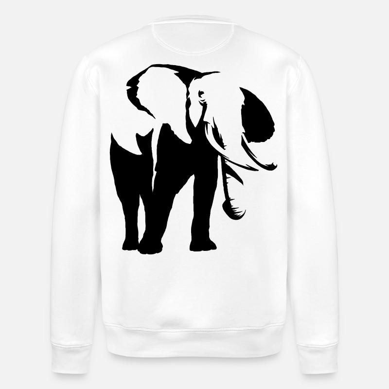 Eléphant d’Afrique - Sweat bio ROLLER Stanley/Stella Unisexe - blanc