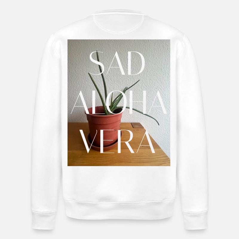 SAV-FFFFFF SAD ALOHA VERA - Stanley/Stella Unisex Bio-Sweatshirt ROLLER - Weiß