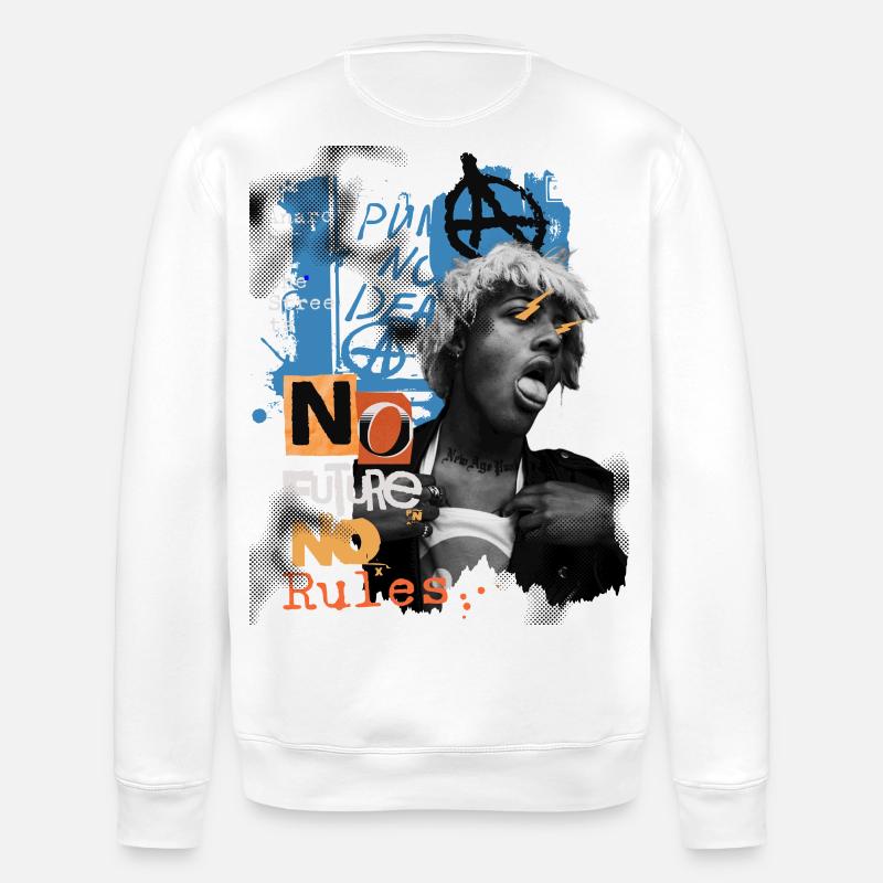 Punk No Future Neon Rebel - Stanley/Stella Unisex Bio-Sweatshirt ROLLER - Weiß