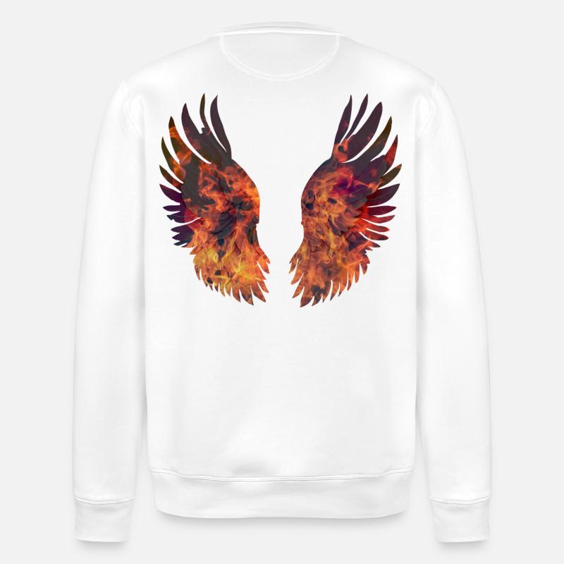 Hell brennende Flügel - Stanley/Stella Unisex Bio-Sweatshirt ROLLER - Weiß