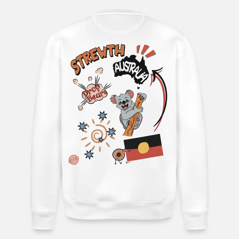 Strewth Australia - Stanley/Stella Unisex Bio-Sweatshirt ROLLER - Weiß