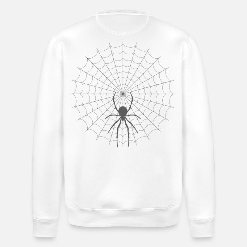 Spider Web Silhouette - Stanley/Stella ROLLER Unisex Organic Sweatshirt - white