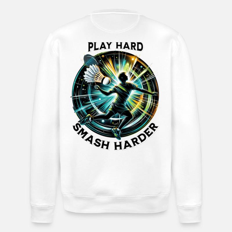 Play Hard, Smash Harder - Stanley/Stella Unisex Bio-Sweatshirt ROLLER - Weiß