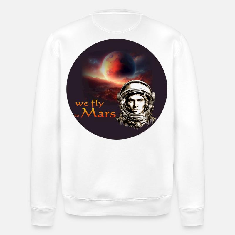 Vol sur Mars Astronaute rétro - Sweat bio ROLLER Stanley/Stella Unisexe - blanc