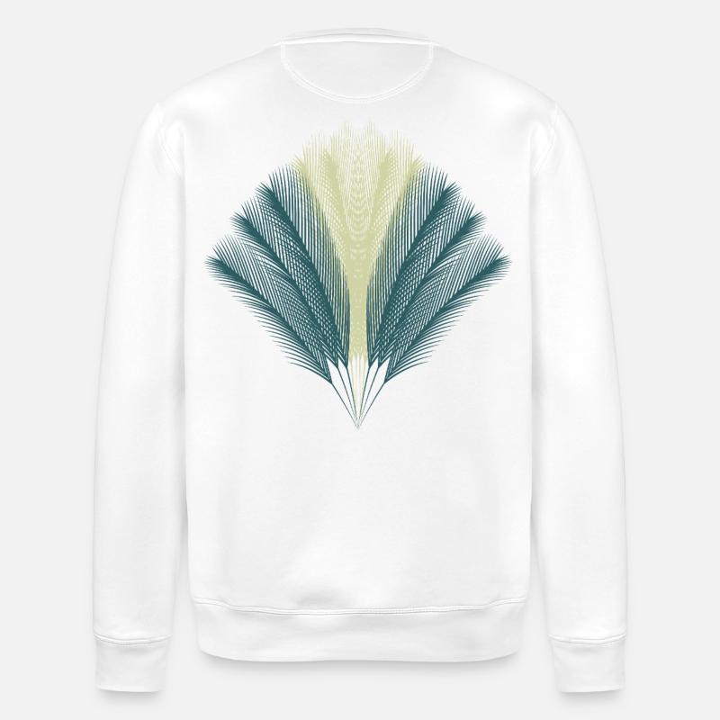 Eventail de plumes - Sweat bio ROLLER Stanley/Stella Unisexe - blanc