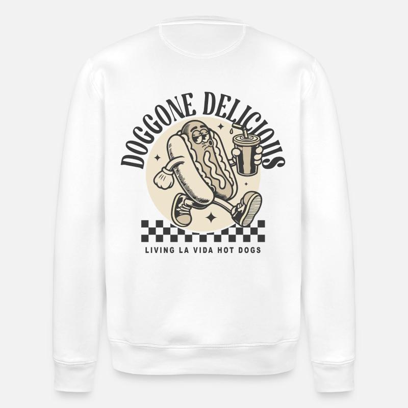 Doggone Delicious - Stanley/Stella Unisex Bio-Sweatshirt ROLLER - Weiß