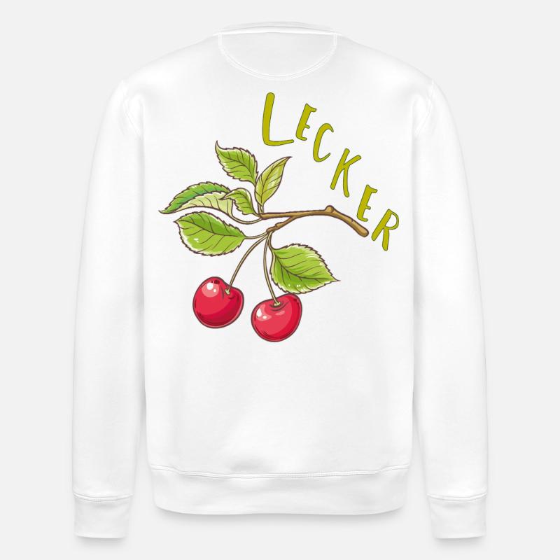Cerises - Sweat bio ROLLER Stanley/Stella Unisexe - blanc