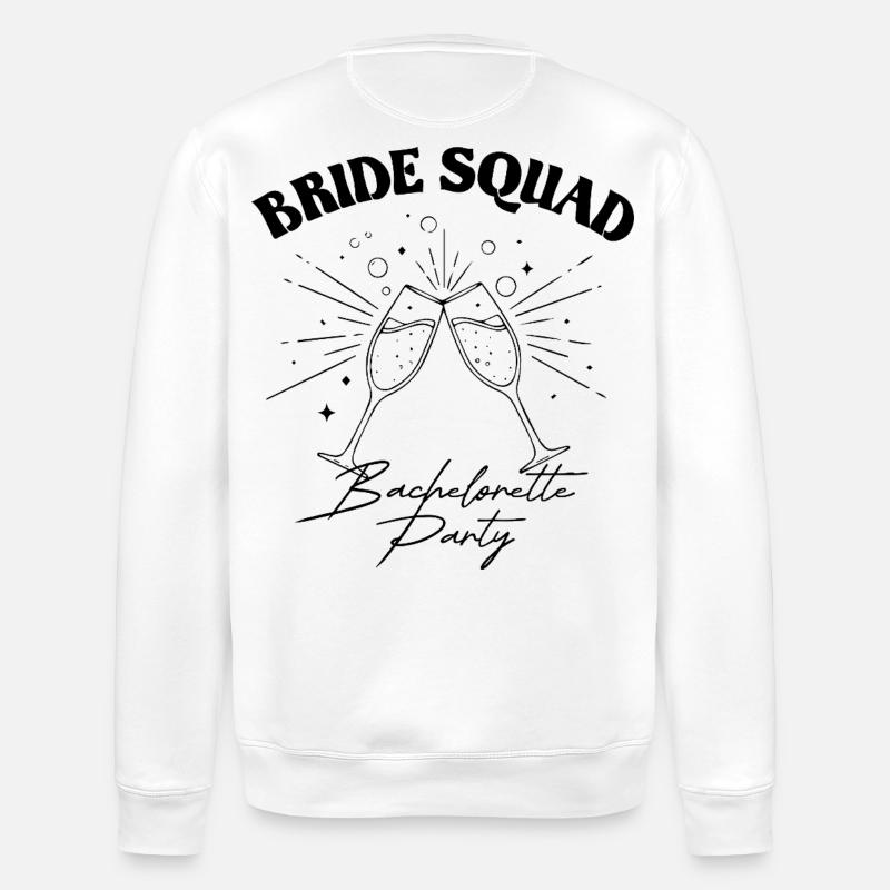 Bride Squad - Bachelorette Party - Stanley/Stella ROLLER Unisex Organic Sweatshirt - white