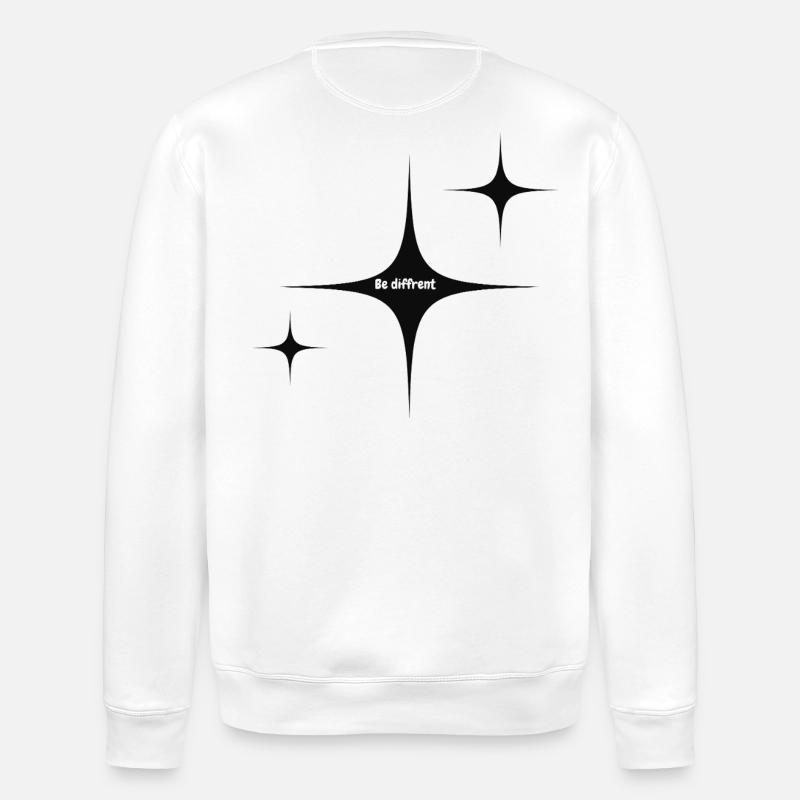 Sei anders Starburst Grafik - Stanley/Stella Unisex Bio-Sweatshirt ROLLER - Weiß