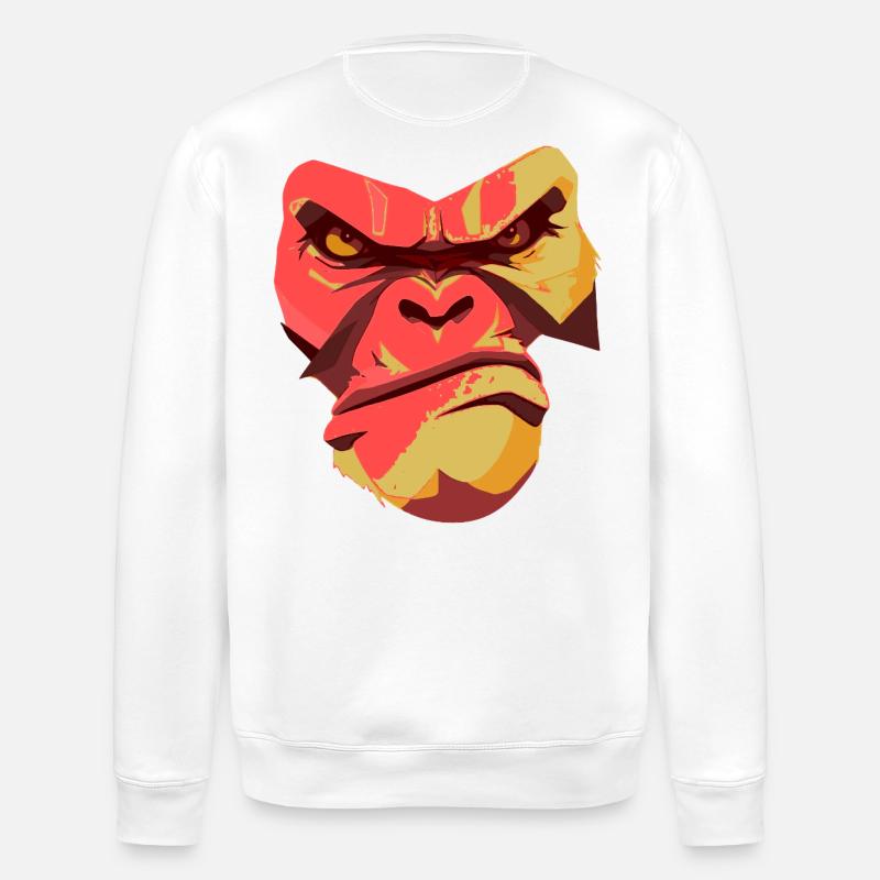 Conception Gorilla Power Back - Sweat bio ROLLER Stanley/Stella Unisexe - blanc