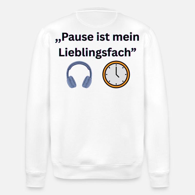 Lustiger Schuldspruch  - Stanley/Stella Unisex Bio-Sweatshirt ROLLER - Weiß