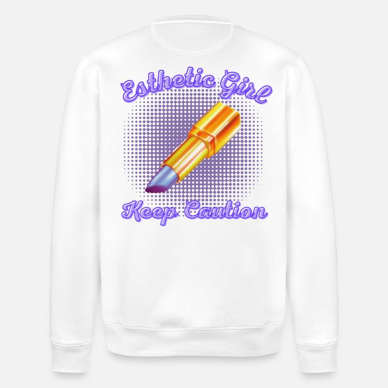 Kriegen Sie Ihren Graffiti-Lippenstift - Stanley/Stella Unisex Bio-Sweatshirt ROLLER - Weiß