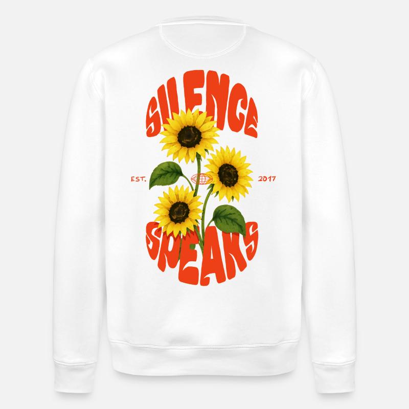 Le silence parle - Sweat bio ROLLER Stanley/Stella Unisexe - blanc