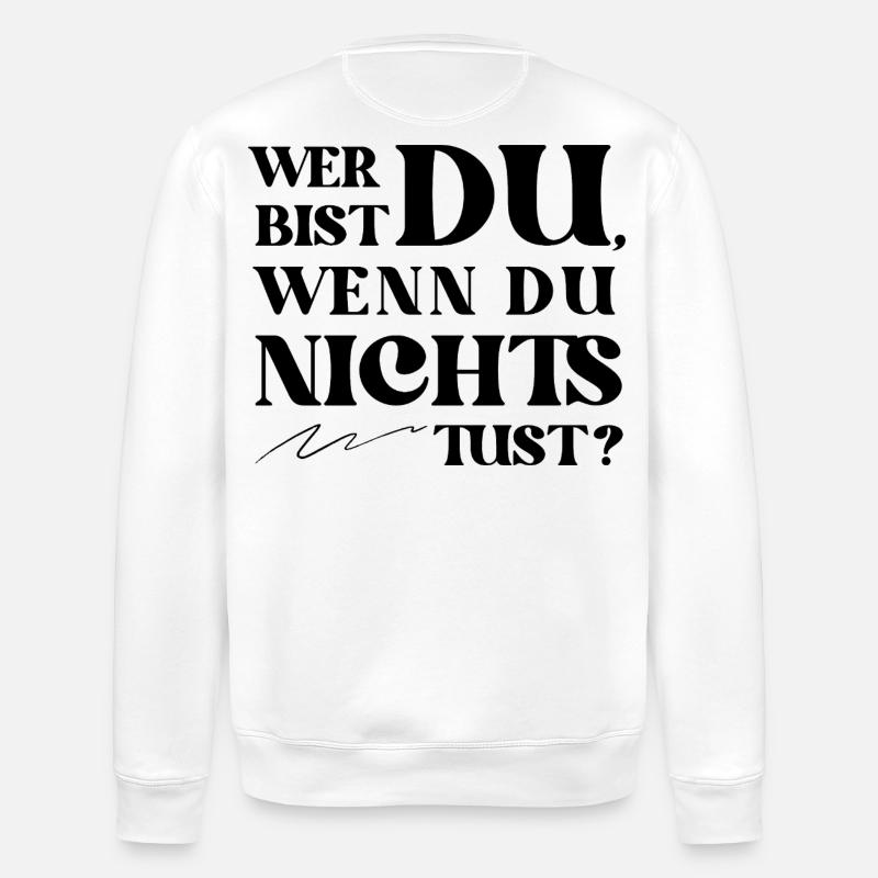 Qui êtes-vous Déclaration rétro - Sweat bio ROLLER Stanley/Stella Unisexe - blanc