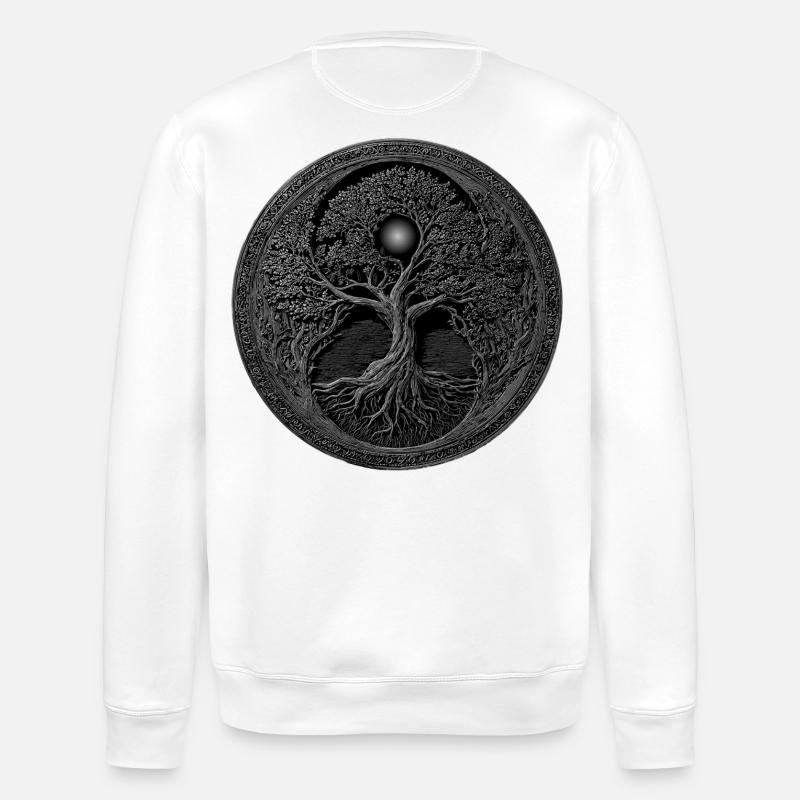 Wikinger Medaille walhalla - Stanley/Stella Unisex Bio-Sweatshirt ROLLER - Weiß