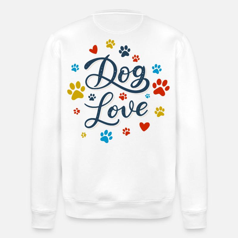 Amour des Chiens Script - Sweat bio ROLLER Stanley/Stella Unisexe - blanc