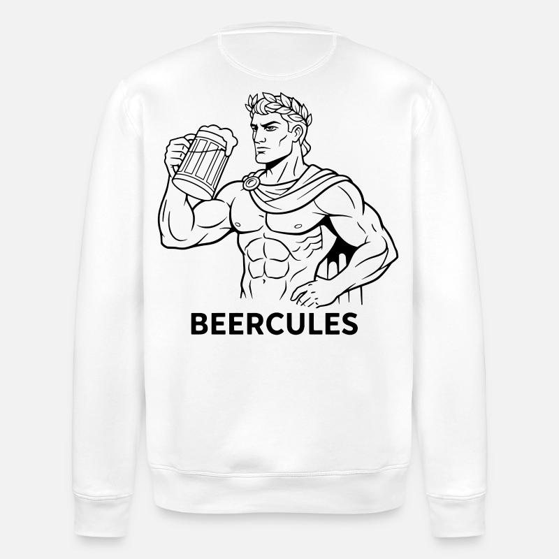 Beercules - Stanley/Stella ROLLER Unisex Organic Sweatshirt - white