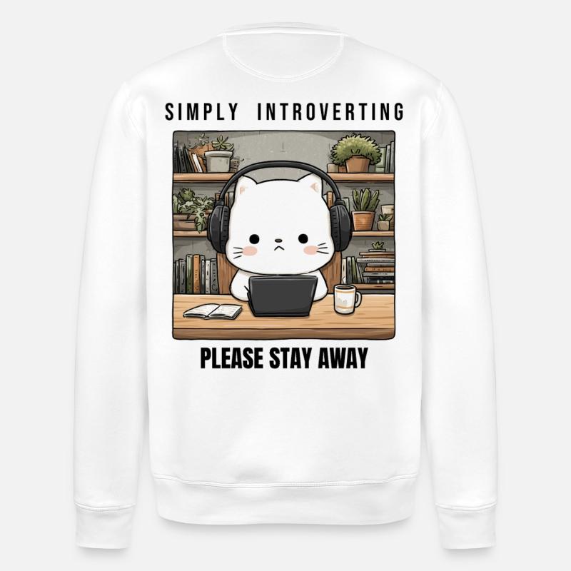 Introverti - Sweat bio ROLLER Stanley/Stella Unisexe - blanc