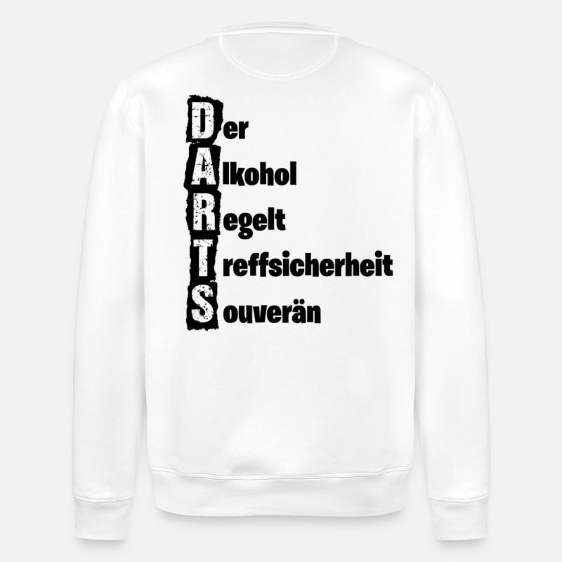 Dart,Darts,Alkohol-Regelt - Stanley/Stella Unisex Bio-Sweatshirt ROLLER - Weiß