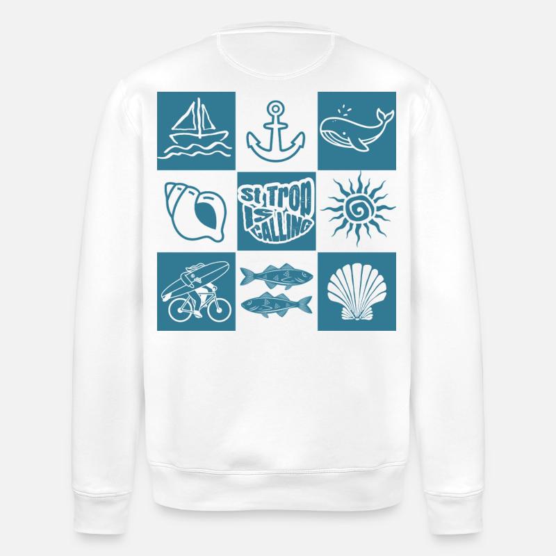 St. Trop ruft - Stanley/Stella Unisex Bio-Sweatshirt ROLLER - Weiß