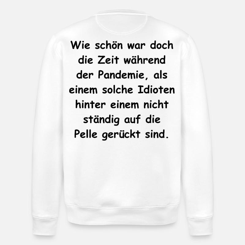Abstand bitte! - Stanley/Stella Unisex Bio-Sweatshirt ROLLER - Weiß