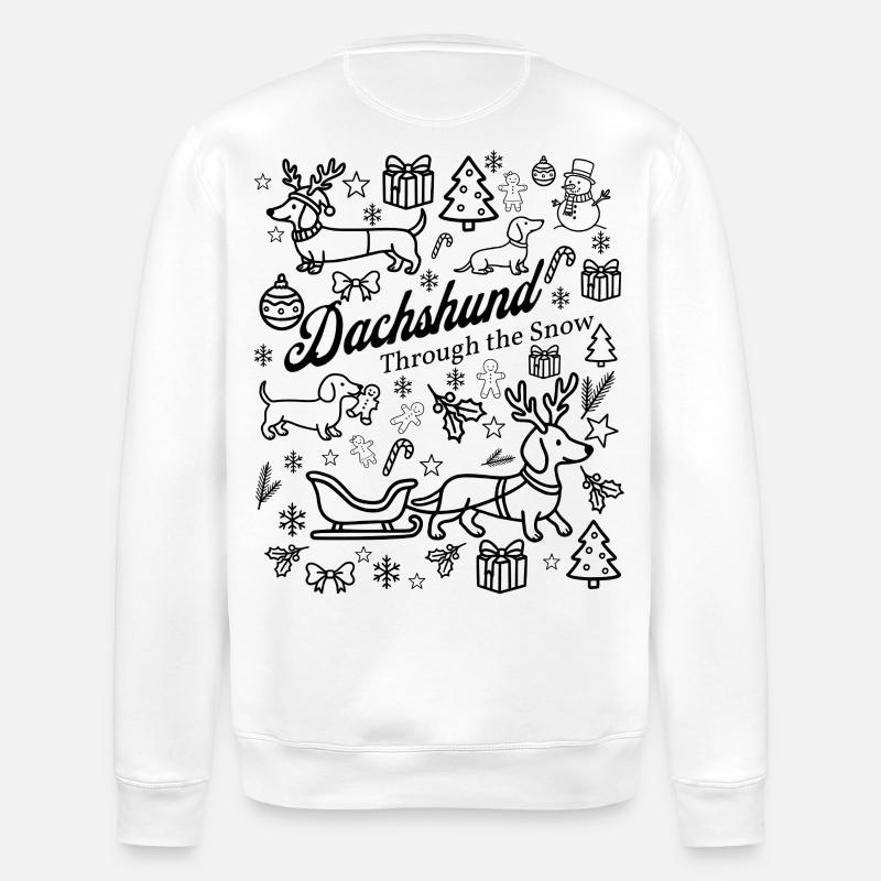 Conception de la neige teckel - Sweat bio ROLLER Stanley/Stella Unisexe - blanc