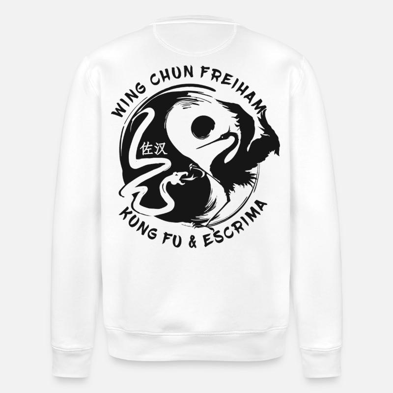 Wing Chun Kung-Fu - Stanley/Stella Unisex Bio-Sweatshirt ROLLER - Weiß