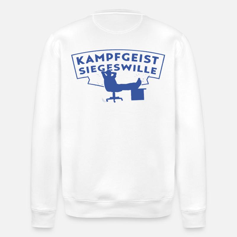 Kampfgeist Siegeswille - Chef im Hocker - Sweat bio ROLLER Stanley/Stella Unisexe - blanc