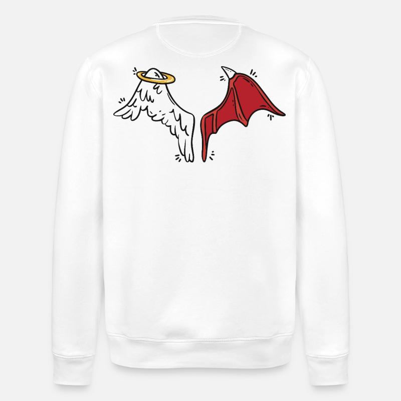Angels & Devils - Stanley/Stella ROLLER Unisex Organic Sweatshirt - white