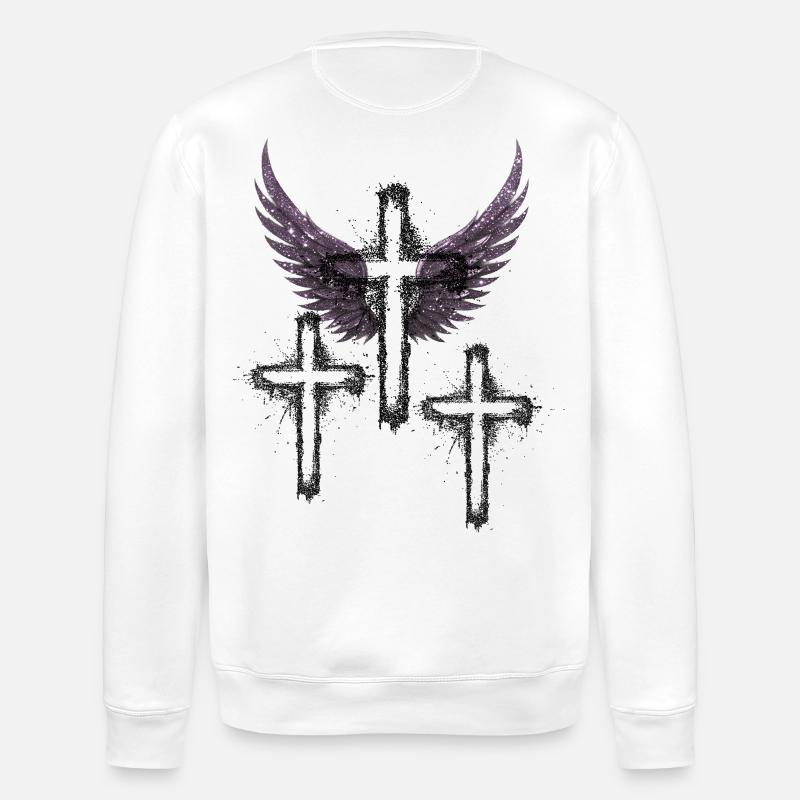 Ailes d’ange – Design esthétique spirituel - Sweat bio ROLLER Stanley/Stella Unisexe - blanc