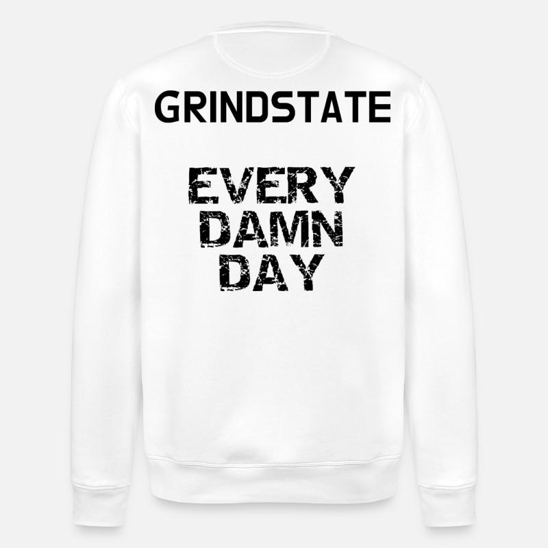 GRINDSTATE - Stanley/Stella Unisex Bio-Sweatshirt ROLLER - Weiß