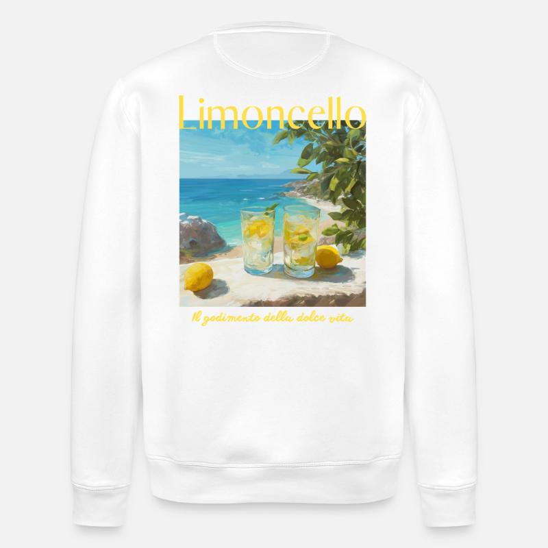Limonecello am Strand - Stanley/Stella Unisex Bio-Sweatshirt ROLLER - Weiß