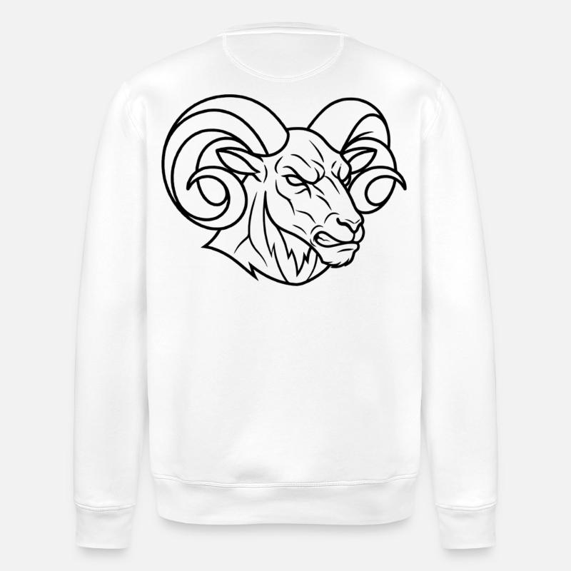 Starker Widderkopf - Stanley/Stella Unisex Bio-Sweatshirt ROLLER - Weiß