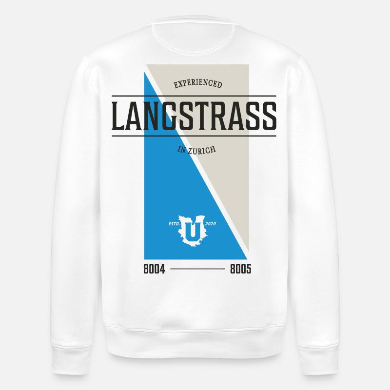 Zürich Langstrass Edition - Stanley/Stella Unisex Bio-Sweatshirt ROLLER - Weiß