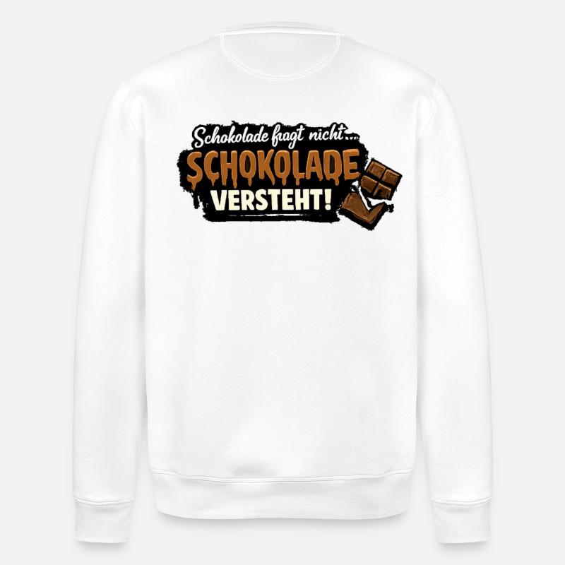 Schokolade versteht! - Stanley/Stella Unisex Bio-Sweatshirt ROLLER - Weiß