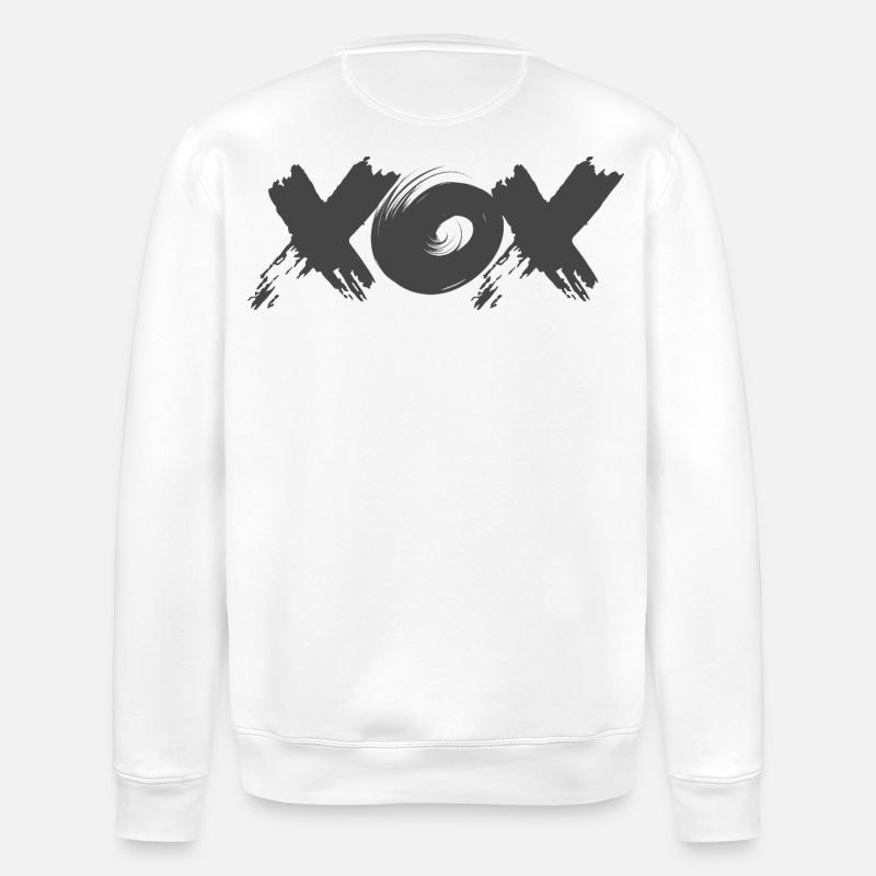 XOX – Minimal Love Design - Stanley/Stella Unisex Bio-Sweatshirt ROLLER - Weiß