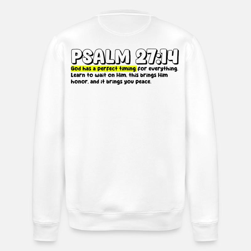 Psaume 27:14 | Citation de la Bible - Sweat bio ROLLER Stanley/Stella Unisexe - blanc