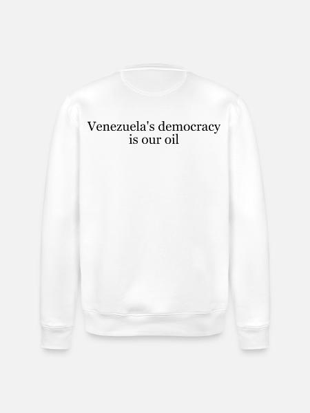 Venezuela oil - Stanley/Stella ROLLER Unisex Organic Sweatshirt - white