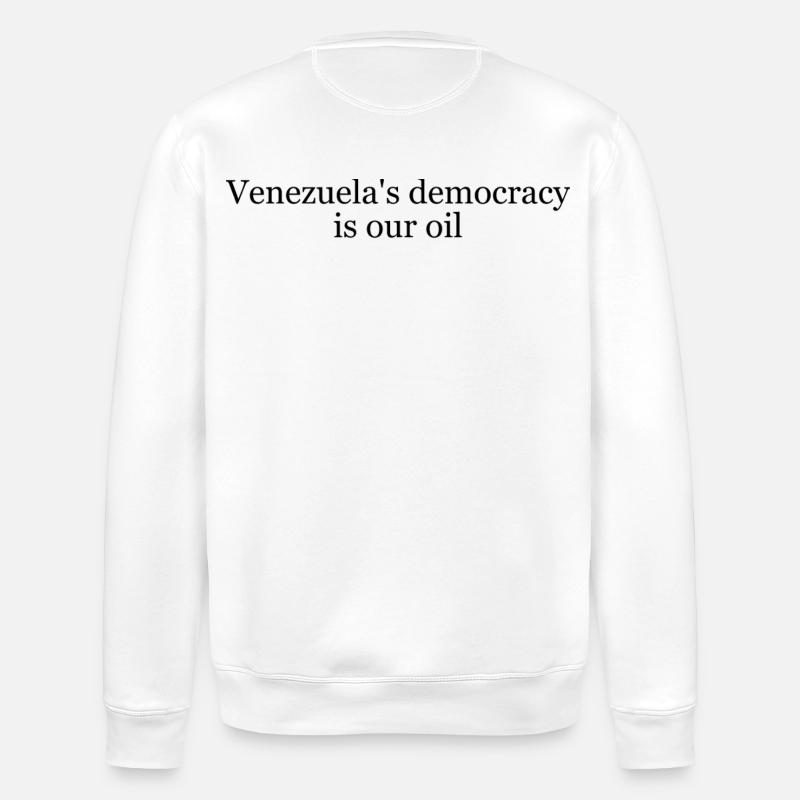 Pétrole du Venezuela - Sweat bio ROLLER Stanley/Stella Unisexe - blanc
