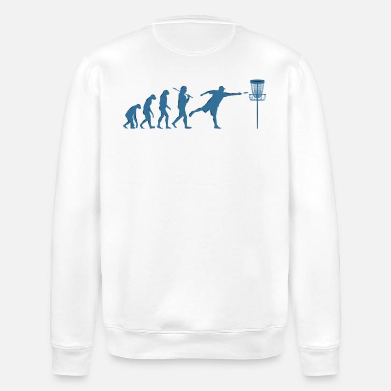 Disc Golf Evolution - Stanley/Stella Unisex Bio-Sweatshirt ROLLER - Weiß