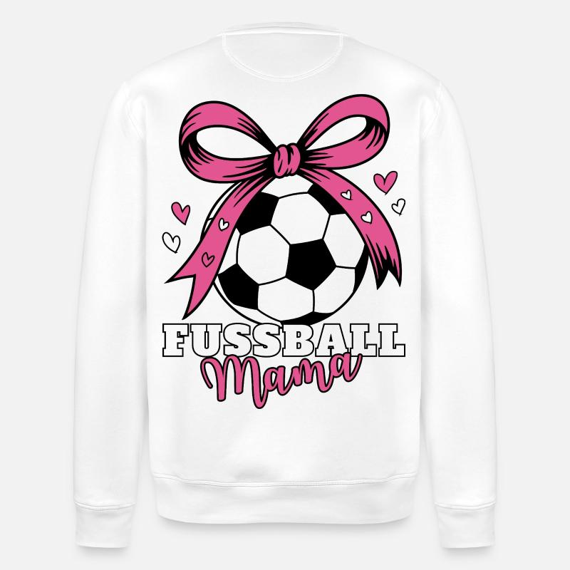 Fussball Mama - Stanley/Stella Unisex Bio-Sweatshirt ROLLER - Weiß