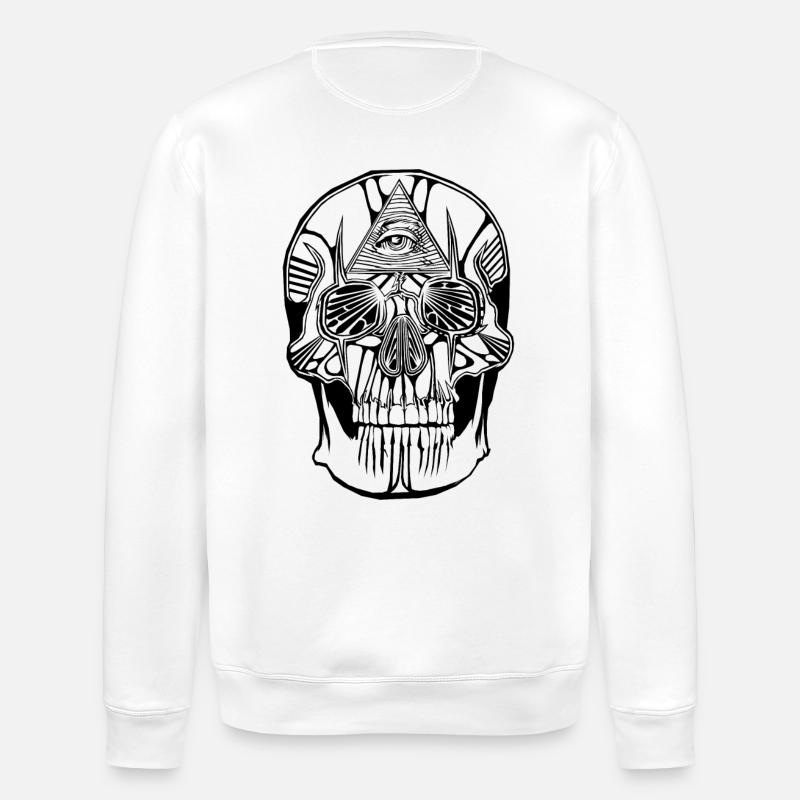 Masonic Innard - Lights - Stanley/Stella ROLLER Unisex Organic Sweatshirt - white