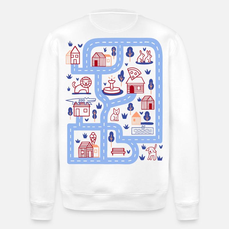 Spielstraße - Stanley/Stella Unisex Bio-Sweatshirt ROLLER - Weiß